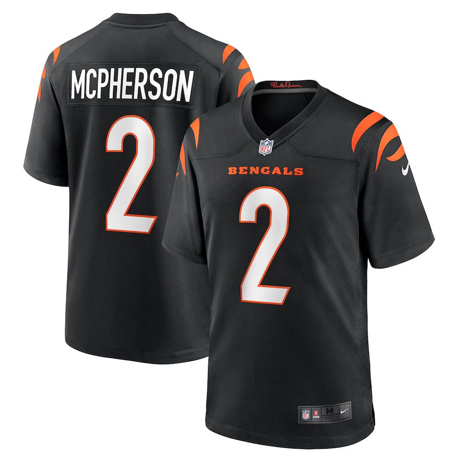 Men Cincinnati Bengals #2 Evan McPherson Nike Black Game NFL Jersey